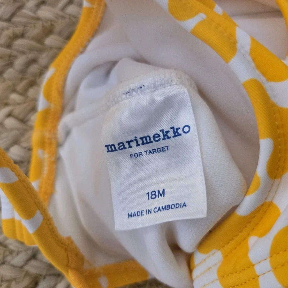 Marimekko x Target Baby Girls Size 18‎ Months One Piece Swimsuit Yellow Summer